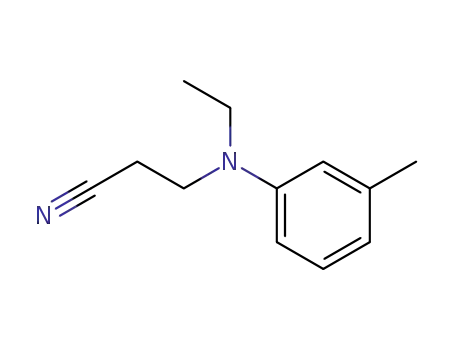 Molecular Structure of 148-69-6 (N-Ethyl-N-cyanoethyl-m-toluidine)