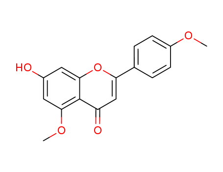 Molecular Structure of 13698-23-2 (4H-1-Benzopyran-4-one, 7-hydroxy-5-methoxy-2-(4-methoxyphenyl)-)