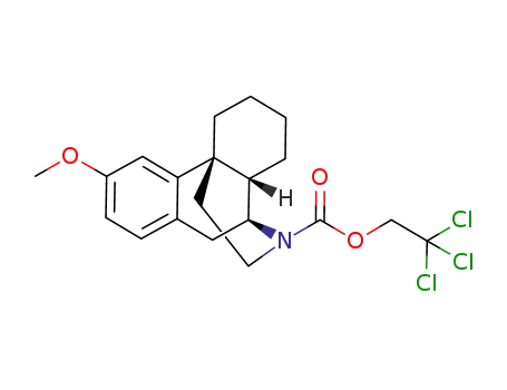 Molecular Structure of 245407-53-8 (2,2,2-trichloroethyl (9α,13α,14α)-3-methoxymorphinan-17-carboxylate)
