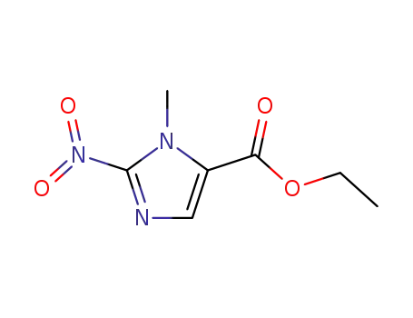 Molecular Structure of 39070-13-8 (Ethyl 3-Methyl-2-nitro-3H-iMidazole-4-carboxylate)