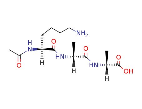 28845-97-8,AC-LYS-D-ALA-D-ALA-OH,Alanine,N-[N-(N2-acetyl-L-lysyl)-D-alanyl]-, D- (8CI); D-Alanine,N-[N-(N2-acetyl-L-lysyl)-D-alanyl]-