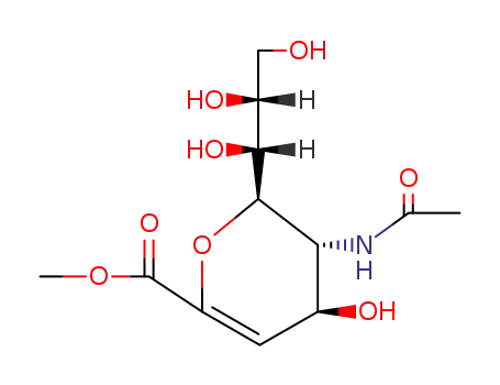 Molecular Structure of 25875-99-4 (N-ACETYL-2,3-DEHYDRO-2-DEOXYNEURAMINIC ACID, METHYL ESTER)
