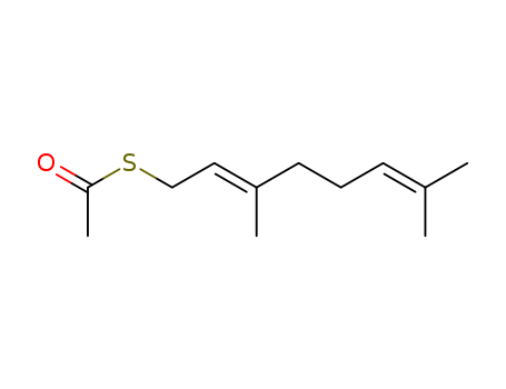 71173-67-6,Thioacetic acid S-[(E)-3,7-dimethyl-2,6-octadienyl] ester,Ethanethioic acid,S-((2E)-3,7-dimethyl-2,6-octadien-1-yl) ester;Ethanethioic acid,S-((2E)-3,7-dimethyl-2,6-octadienyl) ester;thioacetic acid S-geranyl ester;geranylthiolacetate;