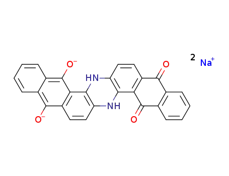 9,14-dihydroxy-6,15-dihydro-dinaphtho[2,3-<i>a</i>;2',3'-<i>h</i>]phenazine-5,18-dione; disodium-salt