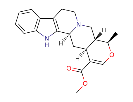 Molecular Structure of 25532-45-0 (16,17-Didehydro-19β-methyl-18-oxayohimban-16-carboxylic acid methyl ester)