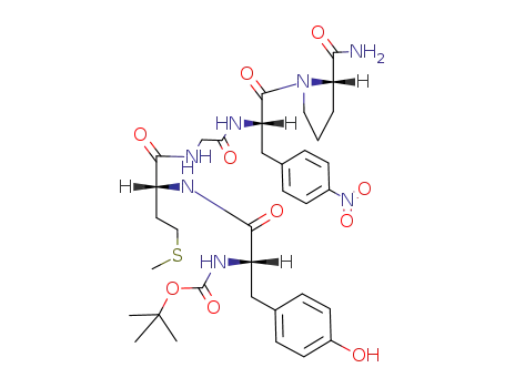 Molecular Structure of 73385-91-8 (N-(tert-butoxycarbonyl)-L-tyrosyl-D-methionylglycyl-4-nitro-3-phenyl-L-alanyl-L-prolinamide)