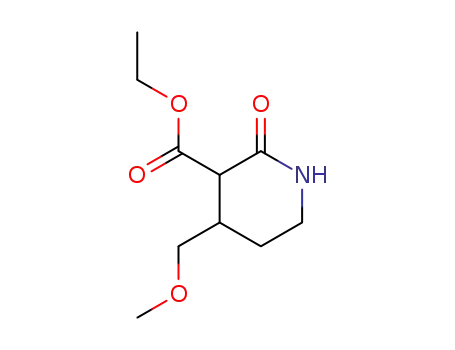 Molecular Structure of 99190-03-1 (4-methoxymethyl-2-oxo-piperidine-3-carboxylic acid ethyl ester)
