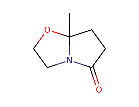 Molecular Structure of 136749-84-3 ((7aRS)-5-oxo-7a-methyl-2,3,5,6,7,7a-hexahydropyrrolo<2,1-b>oxazole)