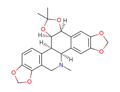 (+)-11,12-isopropylidenedioxy-5-methyl-2,3:7,8-bis(methylenedioxy)-4b,5,6,10b,11,12-hexahydrobenzo[c]phenanthridine