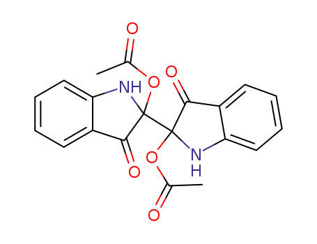 Molecular Structure of 908835-88-1 (2,2'-diacetoxy-1,2,1',2'-tetrahydro-[2,2']biindolyl-3,3'-dione)