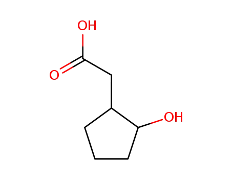 Molecular Structure of 102539-91-3 (2-hydroxycyclopentylacetic acid)