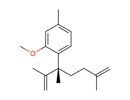 Molecular Structure of 1394171-15-3 ((R)-2-methoxy-4-methyl-1-(2,3,6-trimethylhepta-1,6-dien-3-yl)benzene)