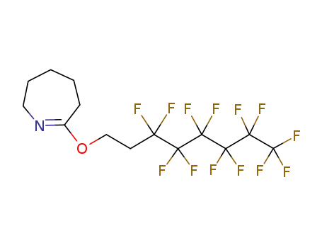 Molecular Structure of 155939-25-6 (3,4,5,6-Tetrahydro-7-<2-(3,3,4,4,5,5,6,6,7,7,8,8,8-tridecafluoro)octyloxy>-2H-azepine)
