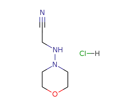 Molecular Structure of 26263-64-9 (<i>N</i>-morpholin-4-yl-glycine nitrile; hydrochloride)