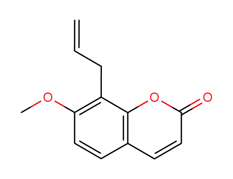 Molecular Structure of 55136-74-8 (8-allyl-7-methoxy-2H-chromen-2-one)