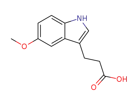 Molecular Structure of 39547-16-5 (3-(5-Methoxy-1H-indol-3-yl)-propionic acid)