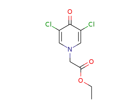 Molecular Structure of 70149-51-8 (ETHYL 2-(3,5-DICHLORO-4-OXO-1,4-DIHYDROPYRIDIN-1-YL)ACETATE)