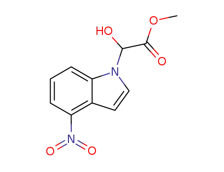 Molecular Structure of 81038-27-9 (methyl 2-hydroxy-2-(4-nitroindol-1-yl)-acetate)