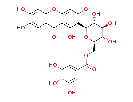 Molecular Structure of 92631-82-8 (mangiferin-6’-O-gallate)
