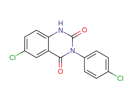 Molecular Structure of 31354-77-5 (3-(p-chlorophenyl)-6-chloro-2,4-(1H,3H)-quinazolinedione)