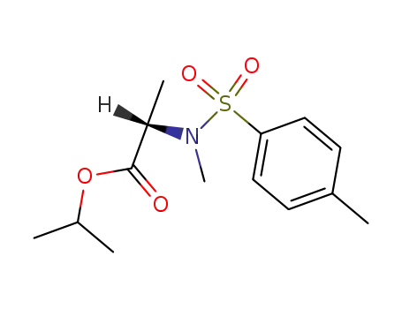 Molecular Structure of 60522-13-6 ((S)-2-[Methyl-(toluene-4-sulfonyl)-amino]-propionic acid isopropyl ester)