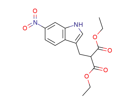 Molecular Structure of 22980-05-8 (diethyl 2-(6-nitroindol-3-yl)methylmalonate)
