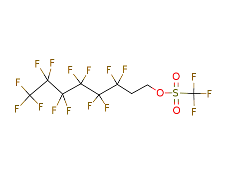 Molecular Structure of 78522-69-7 (3,3,4,4,5,5,6,6,7,7,8,8,8-tridecafluorooctyl trifluoromethanesulfonate)