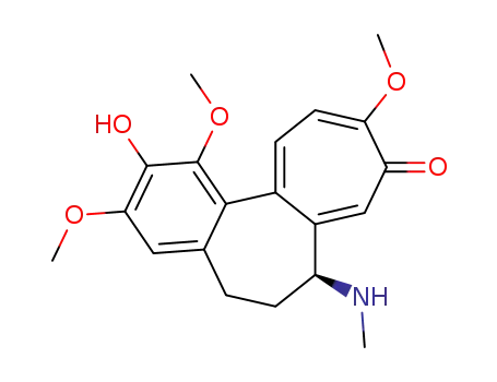 Molecular Structure of 7359-91-3 ((7S)-2-hydroxy-1,3,10-trimethoxy-7-(methylamino)-6,7-dihydrobenzo[a]heptalen-9(5H)-one)