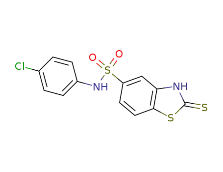 Molecular Structure of 7341-89-1 (4'-chloro-2-mercapto-5-benzothiazolesulphonanilide)