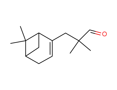Molecular Structure of 33885-52-8 (alpha,alpha,6,6-tetramethylbicyclo[3.1.1]hept-2-ene-2-propionaldehyde)