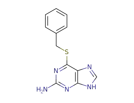 Molecular Structure of 1874-58-4 (6-[(phenylmethyl)thio]-1H-purin-2-amine)
