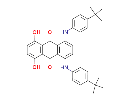 Molecular Structure of 4851-50-7 (1,4-bis[[4-(1,1-dimethylethyl)phenyl]amino]-5,8-dihydroxyanthraquinone)