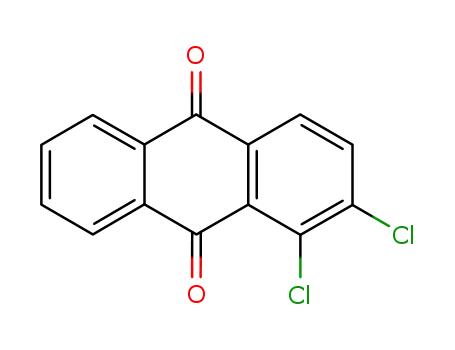 Molecular Structure of 1594-46-3 (1,2-Dichloro-9,10-anthraquinone)