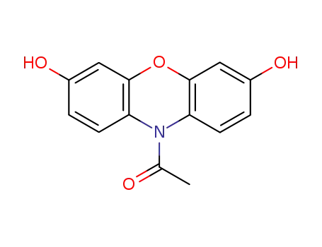 Molecular Structure of 119171-73-2 (10-ACETYL-3,7-DIHYDROXYPHENOXAZINE)