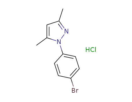 Molecular Structure of 1526941-40-1 (1-(4-bromophenyl)-3,5-dimethylpyrazole hydrochloride)