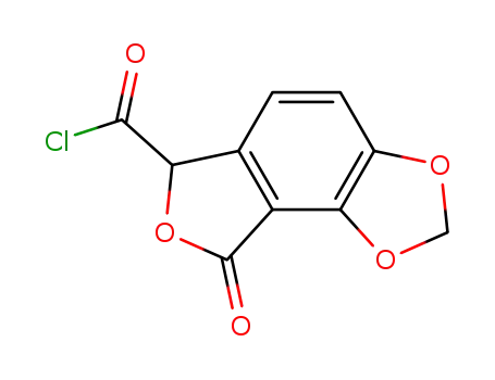Molecular Structure of 1026278-40-9 (8-Oxo-6,8-dihydro-furo[3',4':3,4]benzo[1,2-d][1,3]dioxole-6-carbonyl chloride)