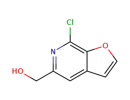 Molecular Structure of 208519-39-5 ((7-chlorofuro[2,3-c]pyridin-5-yl)methanol)