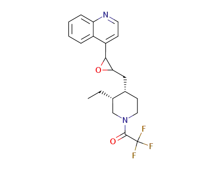 1-[(3R,4S)-3-Ethyl-4-(3-quinolin-4-yl-oxiranylmethyl)-piperidin-1-yl]-2,2,2-trifluoro-ethanone