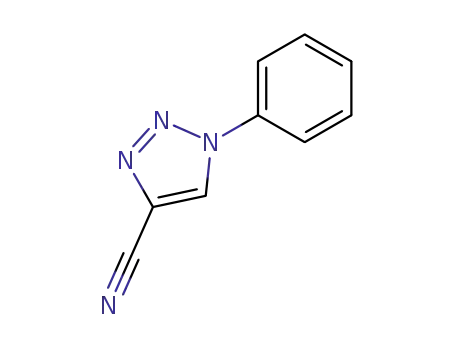 Molecular Structure of 61456-87-9 (1H-1,2,3-Triazole-4-carbonitrile, 1-phenyl-)