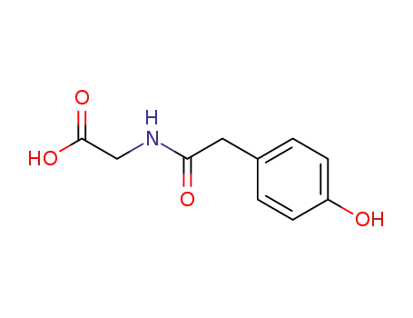 Molecular Structure of 28116-23-6 (2-[[2-(4-hydroxyphenyl)acetyl]amino]acetic acid)