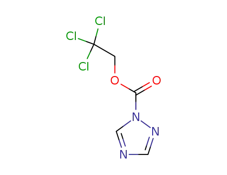 Molecular Structure of 90160-96-6 ([1,2,4]Triazole-1-carboxylic acid 2,2,2-trichloro-ethyl ester)