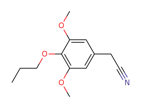 Molecular Structure of 61367-65-5 ((3,5-Dimethoxy-4-propoxy-phenyl)-acetonitrile)