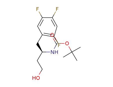 Molecular Structure of 1048703-14-5 ((R)-tert-butyl (4-hydroxy-1-(2,4,5-trifluorophenyl)butan-2-yl)carbamate)