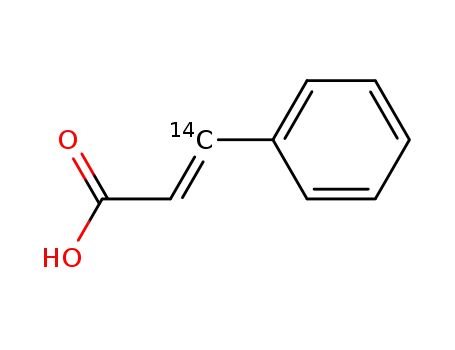 Molecular Structure of 4469-06-1 (<3-14C>-cinnamic acid)