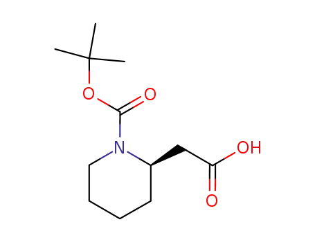 Molecular Structure of 351410-32-7 ((R)-2-CARBOXYMETHYL-PIPERIDINE-1-CARBOXYLIC ACID TERT-BUTYL ESTER)