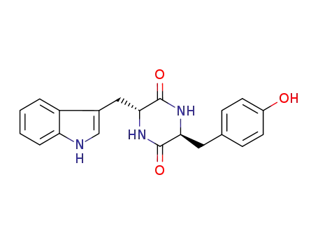 Molecular Structure of 107911-05-7 (trans-cyclo-(D-tryptophanyl-L-tyrosyl))