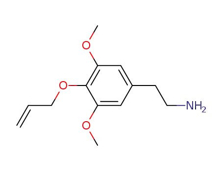 Molecular Structure of 39201-75-7 (3,5-Dimethoxy-4-(2-propenyloxy)benzeneethanamine)