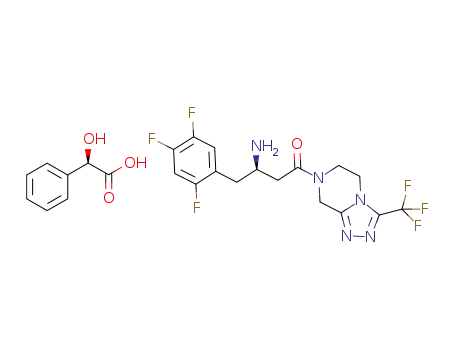 Molecular Structure of 1240038-86-1 (sitagliptin (R)-(-)mandelate)