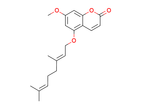 2H-1-Benzopyran-2-one,5-[[(2E)-3,7-dimethyl-2,6-octadien-1-yl]oxy]-7-methoxy-