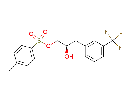 Molecular Structure of 154775-01-6 ((R)-1-(meta-trifluoromethylphenyl) 3-tosyloxy 2-propanol)